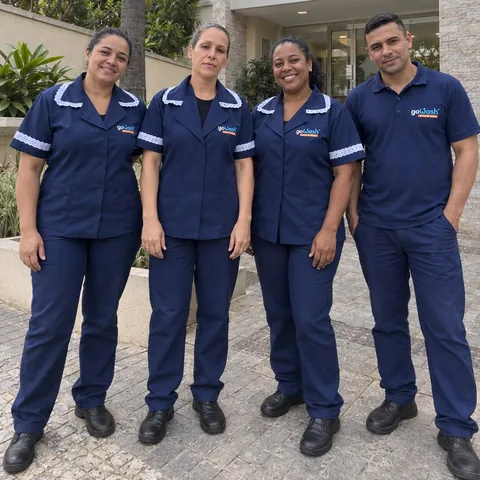 Equipe GoWash uniformizada em condomínio atendido